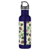 Tropical Parrots and Floral Pattern Personalised Waterfles (Achterkant)