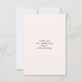 Tropical party retro pineapple bedankkaart (Achterkant)