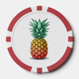 Tropical party with pineapple poker chips