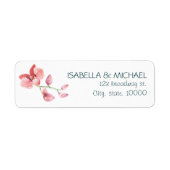 Tropical Personalised Wedding Address Etiket (Voorkant)