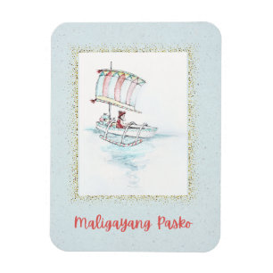 Tropical Philippine Christmas Vinta Ref Magnet