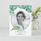 Tropical Photo Death Notice and Funeral Invitation (Debout devant)