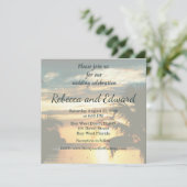 Tropical Photo Wedding Invitation (Debout devant)