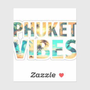 Tropical Phuket vibes beach sunset sticker