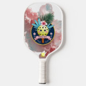 Tropical Pickleball Fun – Schattige Kawaii Paddle (Achterkant)