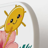 Tropical Pickleball Fun – Schattige Kawaii Paddle (Links Detail)