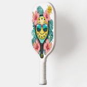 Tropical Pickleball Fun – Schattige Kawaii Paddle (Links)