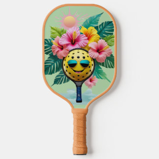 Tropical Pickleball Fun – Schattige Kawaii Paddle