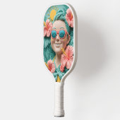 Tropical Pickleball Fun – Schattige Paddle Design (Links)