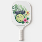 Tropical Pickleball Fun – Schattige Paddle Design (Achterkant)