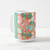 Tropical Pickleball Paradise Custom Socks Koffiemok (Voorkant links)