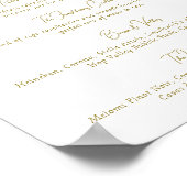 Tropical Pickleball Party Cocktail Drink Menu Teke Poster (Hoek)