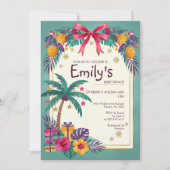 Tropical Pineapple Baby Shower Invitation (Devant)