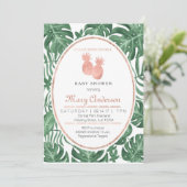 Tropical Pineapple Baby shower uitnodiging (Staand voorkant)