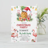 Tropical Pineapple Christmas Invitation (Debout devant)