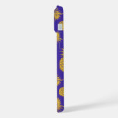 Tropical Pineapple with Name – Watercolor Style iPhone Hoesje (Linkerkant)