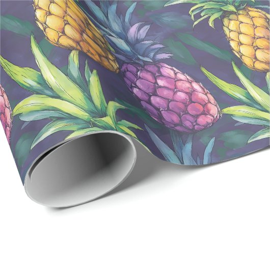 Tropical Pineapple Wrapping Paper Cadeaupapier (Rol Hoek)