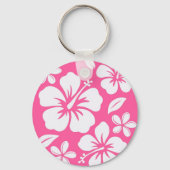 Tropical Pink Beach Flowers Sleutelhanger (Achterkant)