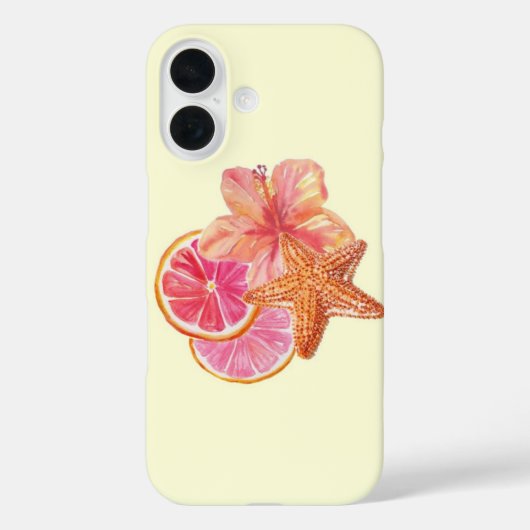 Tropical Pink Citrus Art Case-Mate iPhone Case (Achterkant)