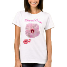 Tropical Pink Hibiscus T-Shirt