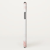 Tropical Pink Palm Fronds iPhone X Coque (Dos/Droite)