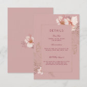 Tropical Pink Tracery Details Kaart (Voorkant / Achterkant)