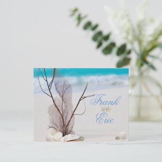 Tropical, Plage, Destination Mariage Invitation (Debout devant)