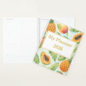Tropical Planner – Pineapple, Mango & Papaya  (Devant avec enveloppe)