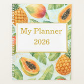 Tropical Planner – Pineapple, Mango & Papaya  (Devant)