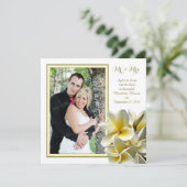 Tropical Plumeria Mariage privé Faire-part (Debout devant)