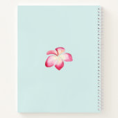 Tropical Plumeria Roze Waterverf Bruiloft Notitieboek (Achterkant)