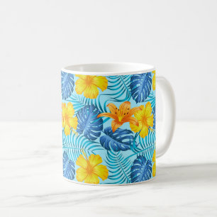 Tropical Print Coffee Mok
