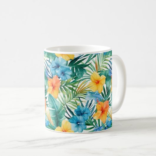 Tropical Print Coffee Mok (Voorkant rechts)