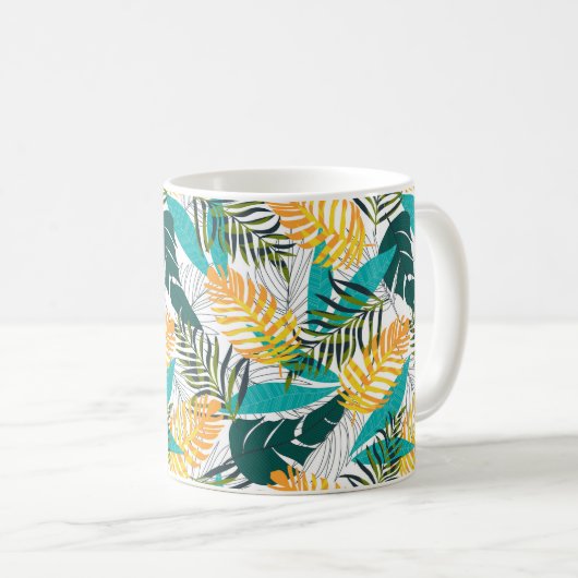 Tropical Print Coffee Mok (Voorkant rechts)