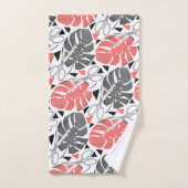 Tropical print monstera leaves scissors jungle exo (Serviette à main)