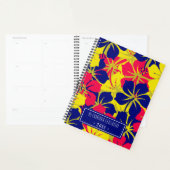 Tropical Purple-Bleu rose Jaune Motif Floral (Devant avec enveloppe)