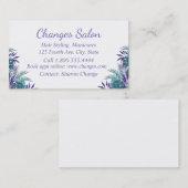 Tropical Purple Cheveux & Nails Carte de visite pe (Devant / Derrière)