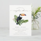 Tropical Rainforest Toucan Couples Invitation de d (Debout devant)