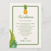 Tropical Retro Wedding Letter and Itinerary Programma (Voorkant)