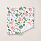 Tropical Rose Flamingo Pattern v2 Salle de bain (Gant de toilette)