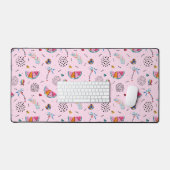 Tropical rose Memphis Style Motif (Clavier et souris)