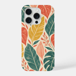 Tropical sarcelle et feuilles de corail sur crème