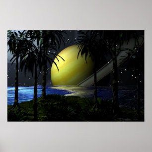 Tropical Saturn Poster