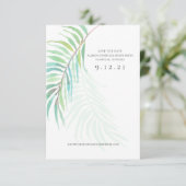 Tropical Save the Date Beach Carte photo de mariag (Debout devant)
