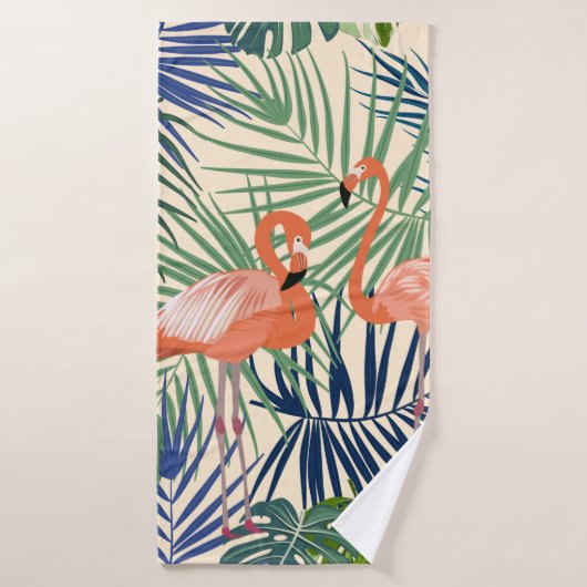 Tropical seamless pattern with flamingo. Botany de (Serviette de bain)
