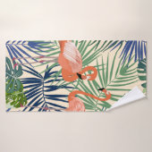 Tropical seamless pattern with flamingo. Botany de (Serviette de bain)