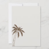 Tropical Seaside Chic Wedding Kaart (Achterkant)
