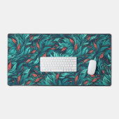 Tropical Serenity Leaf Pattern Bureaumat (Keyboard & Muis)