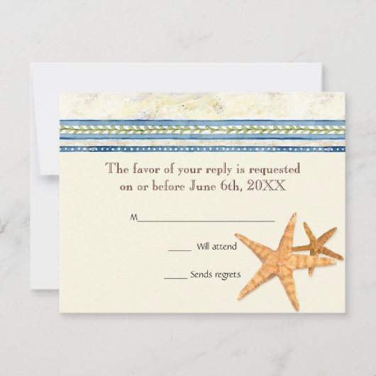 Tropical Shell Paradise - RSVP Respons Kaarten (Voorkant)