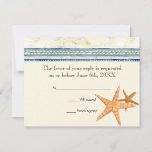 Tropical Shell Paradise - RSVP Respons Kaarten